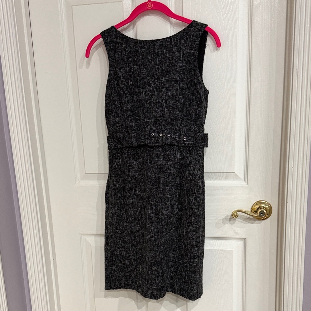 Banana Republic Factory Petite Tweed Sheath Dress with Belt